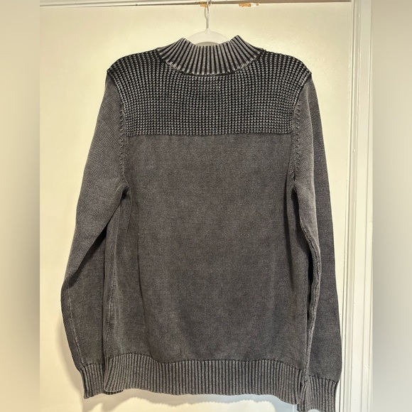 Rock & Republic Men's XL 100% Cotton Mock Neck Henley Faded Pullover Sweater. - Picture 2 of 15